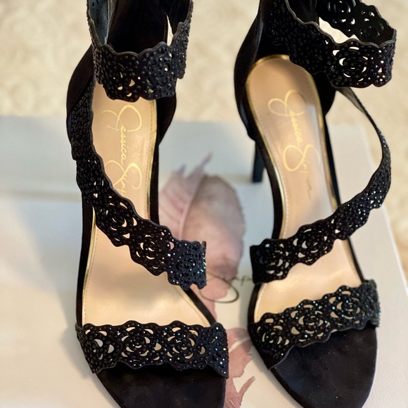 NEW! Jessica Simpson-Geela Black Suede Heels, Size 7.5M - Picture 3 of 8